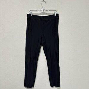 Athleta Black Pants High Waist Womens Size 10 Zip‎ Pant Leg Water Wicking